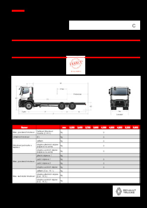 Rigid Chassis Renault C P6X4 OFF ROAD 11L E6