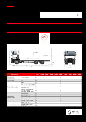 Katı şasiler Renault C P6X4 OFF ROAD 11L E6