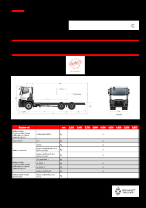 Katı şasiler Renault C P6X4 OFF ROAD 11L E6
