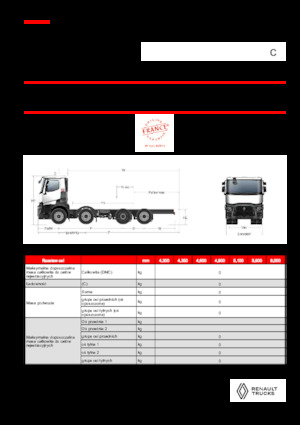 Katı şasiler Renault C P8X2*6 TAG 11L E6