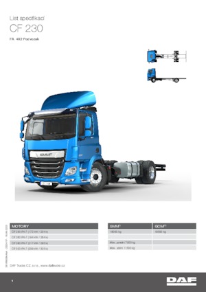 Rigid Chassis DAF CF 230 FA