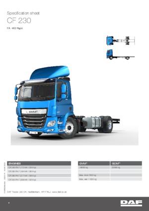 Rigid Chassis DAF CF 230 FA