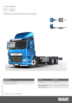 Rigid Chassis DAF CF 290 FAS