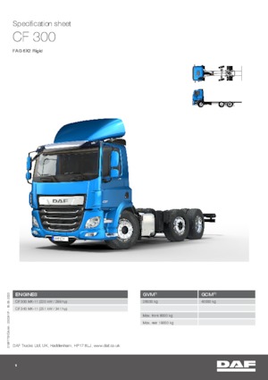 Rigid Chassis DAF CF 300 FAG