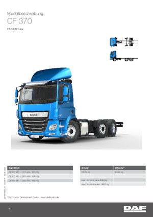Rigid Chassis DAF CF 370 FAG