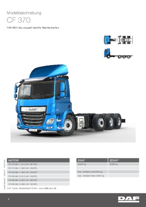 Rigid Chassis DAF CF 370 FAK