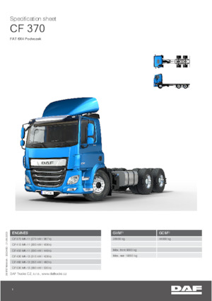 Rigid Chassis DAF CF 370 FAT