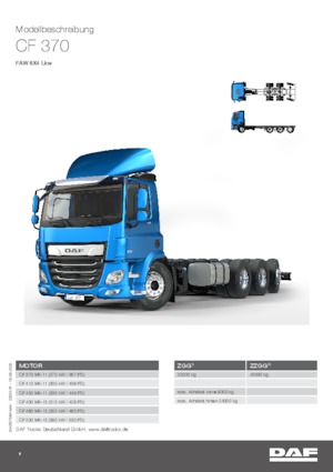 Rigid Chassis DAF CF 370 FAW