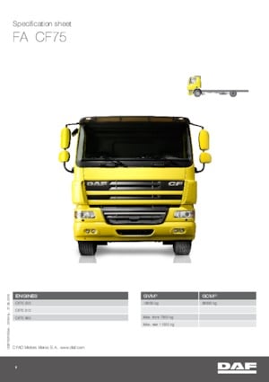 Rigid Chassis DAF CF 75.310 FA SC
