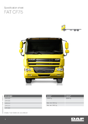 Rigid Chassis DAF CF 75.360 FAT