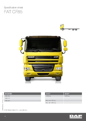 Katı şasiler DAF CF 85.460 FAT DC