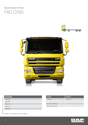Rigid Chassis DAF CF 85.460 FAD