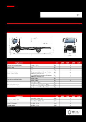 Rigid Chassis Renault D 16 HIGH 4X4 RK 320 E6
