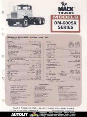 Rigid Chassis Mack DM-600SX CA481 ET973 6x4