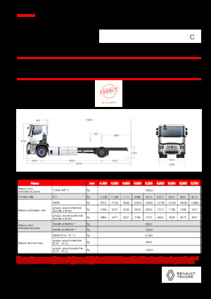 Rigid Chassis Renault E-TECH C - P4x2 ROAD
