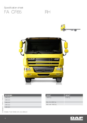 Katı şasiler DAF CF 65.220 FA RH