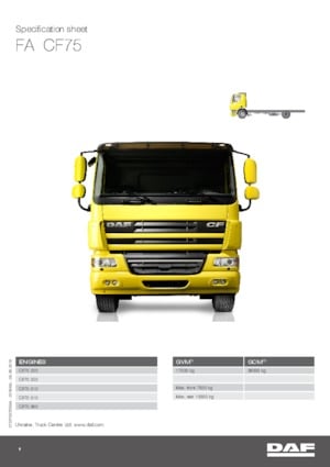 Katı şasiler DAF CF 75.250 FA