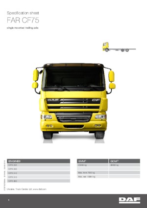 Katı şasiler DAF CF 75.250 FAR