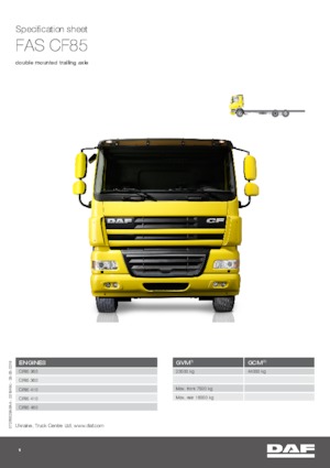 Katı şasiler DAF CF 85.360 FAS