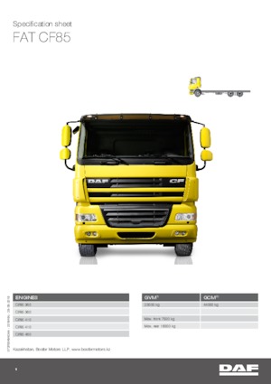 Katı şasiler DAF CF 85.360 FAT
