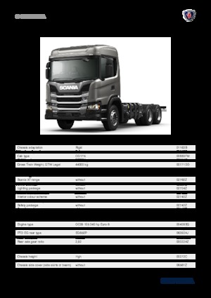 Rigid Chassis Scania G 340 B6x4HZ