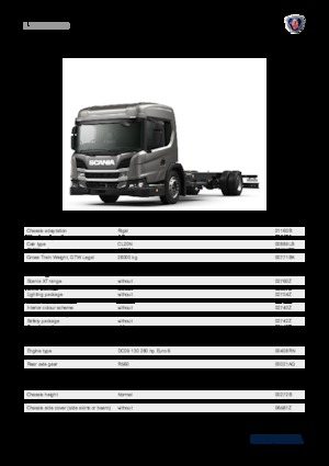 Rigid Chassis Scania P 220 B4x2NA
