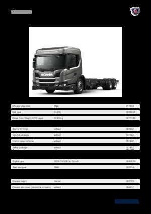 Rigid Chassis Scania R 280 B4x2NZ
