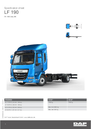 Rigid Chassis DAF LF 180 FA 08t