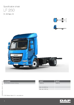 Rigid Chassis DAF LF 250 FA 16t