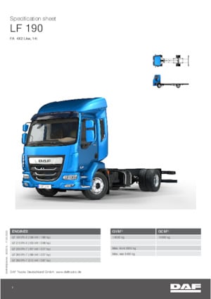 Rigid Chassis DAF LF 180 FA 08t