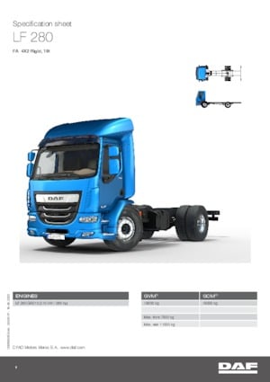 Rigid Chassis DAF LF 280 FA 19t