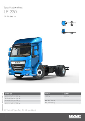 Rigid Chassis DAF LF 320 FA 19t