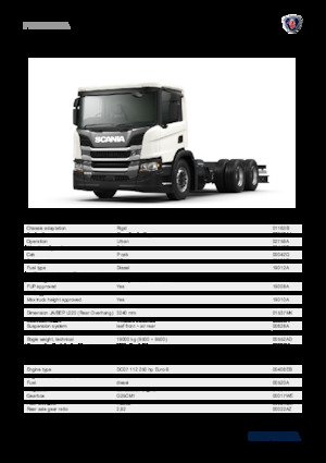 Rigid Chassis Scania P 250 B6x4NA