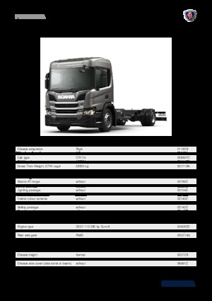 Rigid Chassis Scania P 280 B4x2NA
