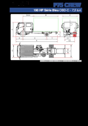 Rigid Chassis Isuzu P75 Q Crew
