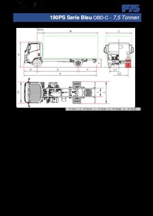 Rigid Chassis Isuzu P75 Q