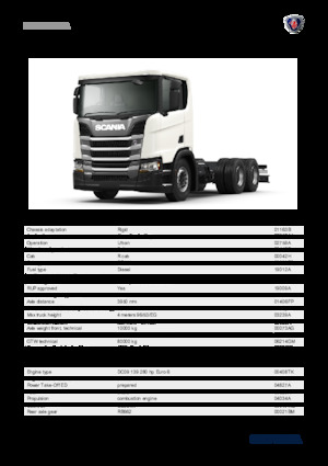 Rigid Chassis Scania R 280 B6x4NA