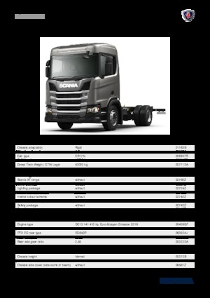 Rigid Chassis Scania R 410 B4x2NZ