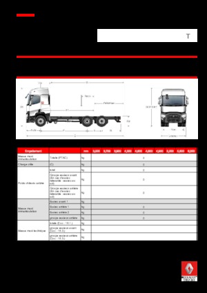 Rigid Chassis Renault T 520.24.5 6x2 R LOW E6