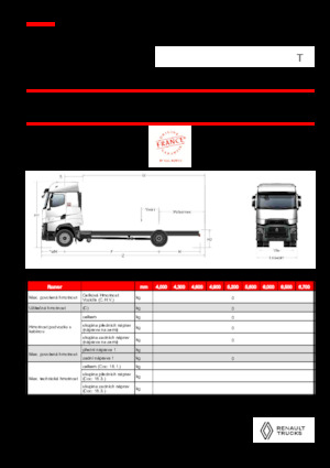 Rigid Chassis Renault T HIGH P4X2 LOW 13L E6