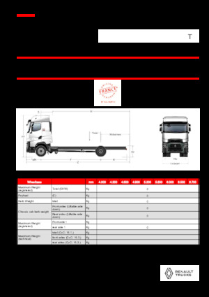 Rigid Chassis Renault T HIGH P4X2 LOW 13L E6