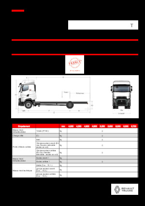 Rigid Chassis Renault T HIGH P4X2 LOW 13L E6
