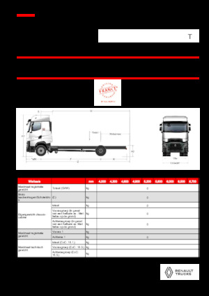 Rigid Chassis Renault T HIGH P4X2 LOW 13L E6