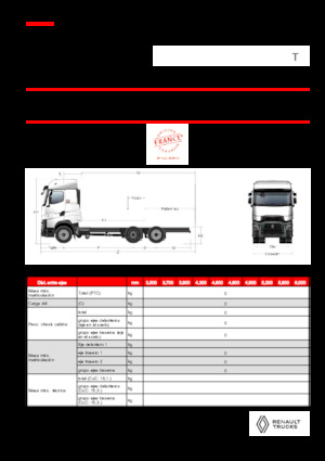 Rigid Chassis Renault T HIGH P6X2 LOW 24,5T 13L E6