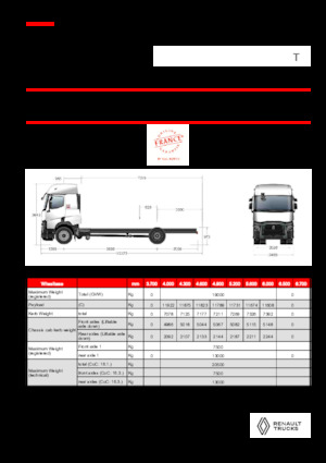 Katı şasiler Renault T P4X2 13L E6