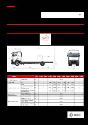 Rigid Chassis Renault T P4X2 LOW 13L E6