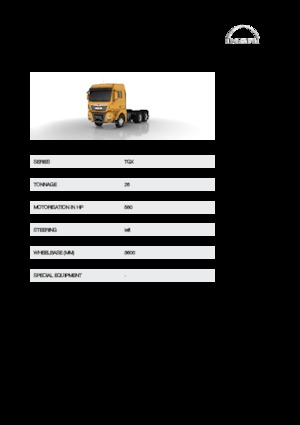 Rigid Chassis MAN TGX 26.580 6x4
