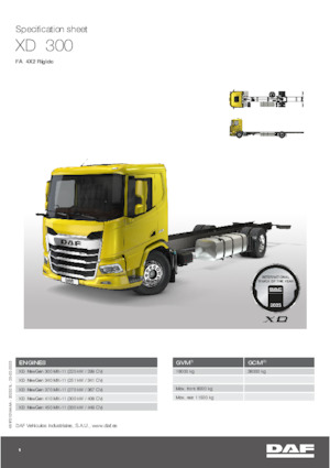 Katı şasiler DAF XD 340 FA