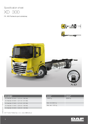 Katı şasiler DAF XD 340 FA