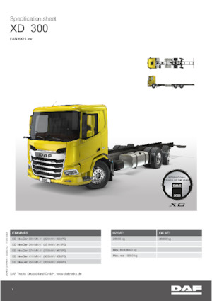 Rigid Chassis DAF XD 300 FAN